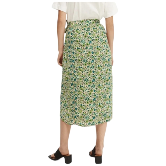 Scotch & Soda x Free People Skirt Women's S Green Floral Wrap Midi NWT - Picture 6 of 10